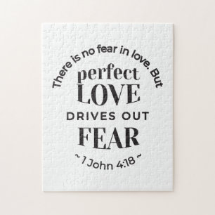 Puzzle Amor Eterno - 1 Juan 4:18 Escritura Cita Arte