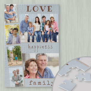 Puzzle Amor Felicidad Familia Fotografía azul Collage