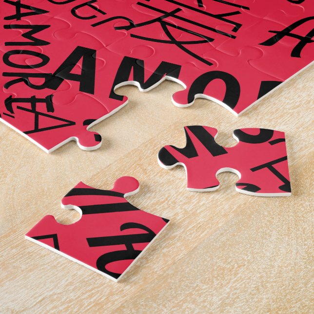 Puzzle AMOR - Multi Language - Personalizable Internacion (Lado)