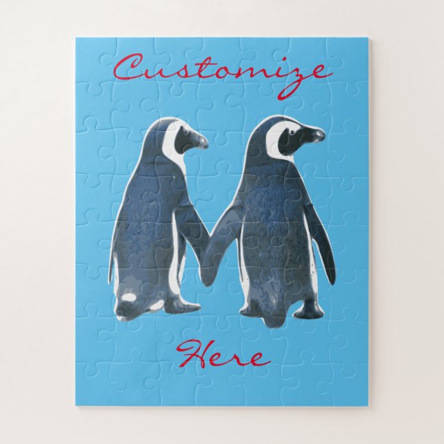 Puzzle Amor pájaros Pingüino Pareja Thunder_Cove (Vertical)