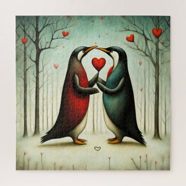 Puzzle Amor pingüino 2 (Vertical)