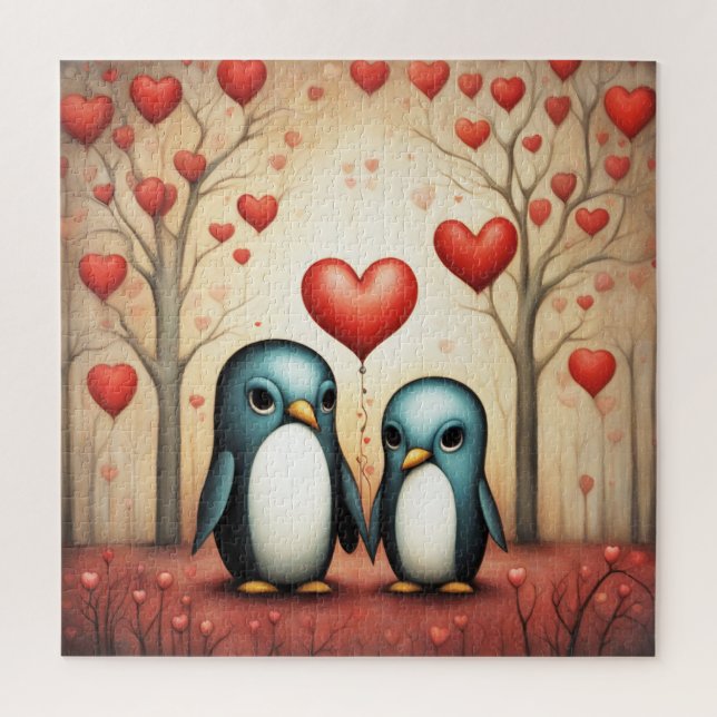 Puzzle Amor pingüino 3 (Vertical)