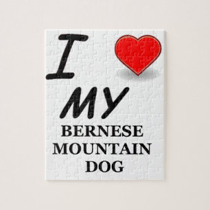 Puzzle amor por el perro de montaña bernés