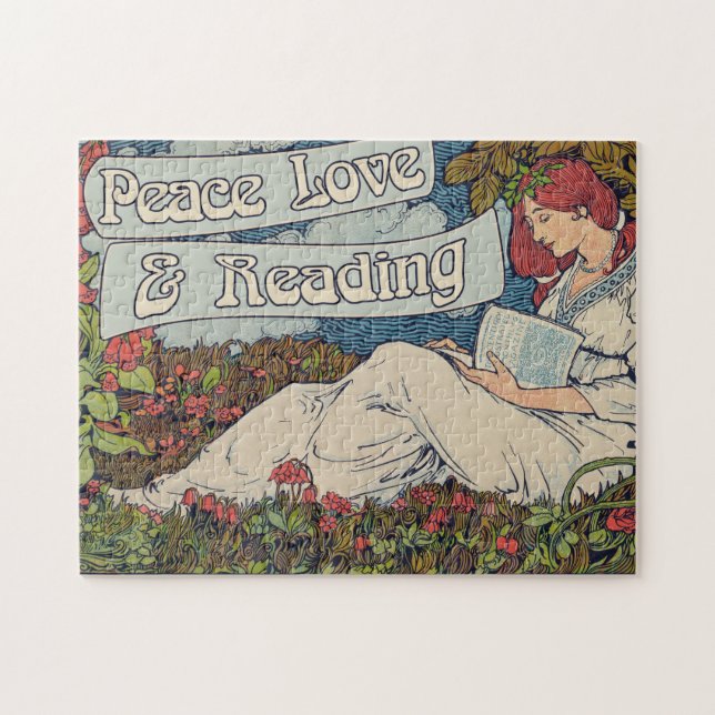 Puzzle Amor por la paz y lectura (Horizontal)