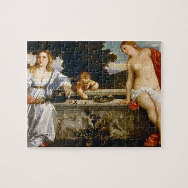 Puzzle Amor sagrado y profano amor de Tiziano (Horizontal)