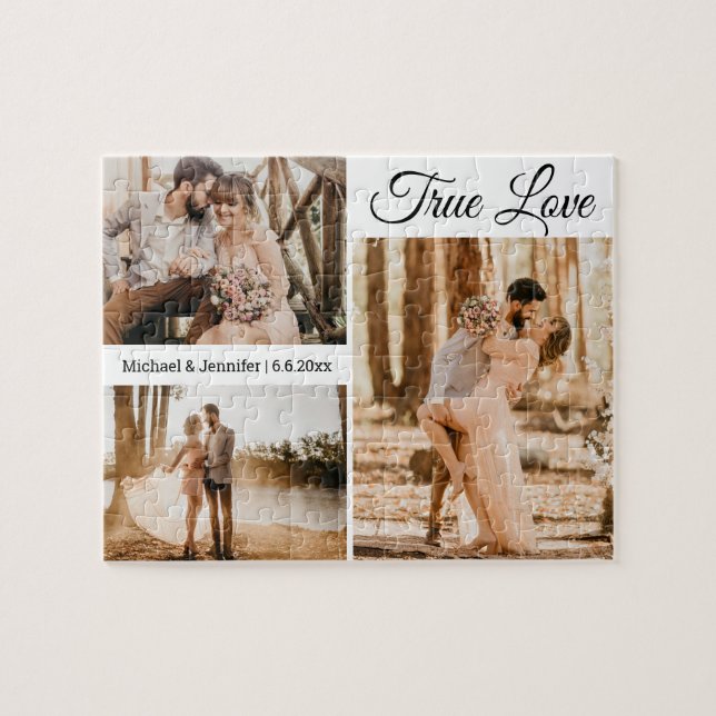 Puzzle amor verdadero, 3 fotos bodas valentinas (Horizontal)