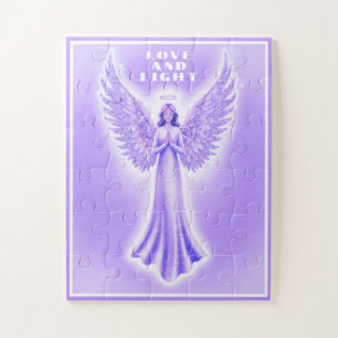 Puzzle Amor Y Ángel Curador Púrpura Ligero 30 Pieza