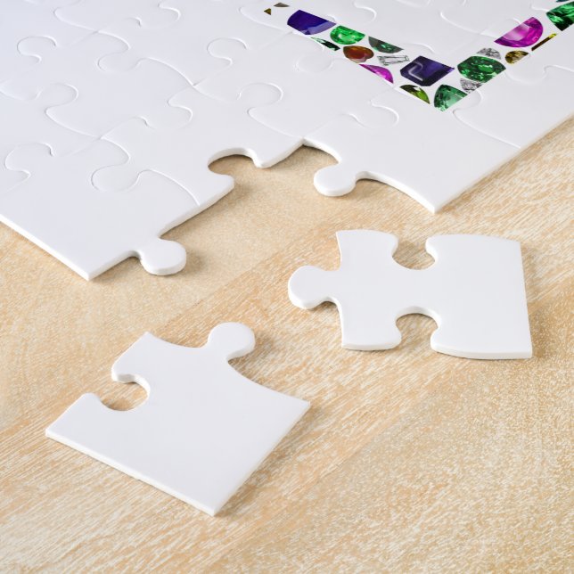 Puzzle Amor y paz - Diseño de Letras Gemstone (Lado)
