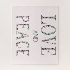 Puzzle Amor y paz - Diseño de Letras Gemstone