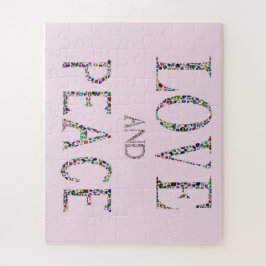 Puzzle Amor y paz - Diseño de Letras Gemstone