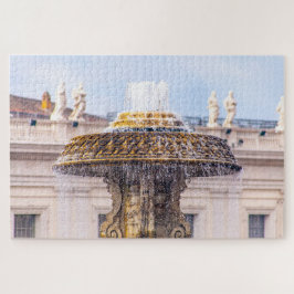 Puzzle Ampliar la fuente en la plaza San Pedro, Roma, Ita