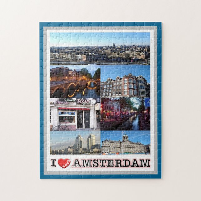 Puzzle Amsterdam - Holanda - Amo - (Vertical)