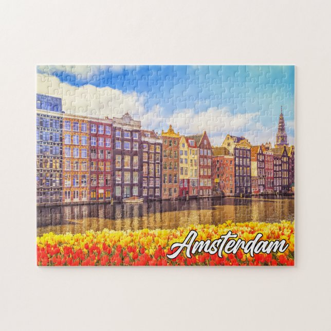 Puzzle Ámsterdam, Países Bajos (Horizontal)