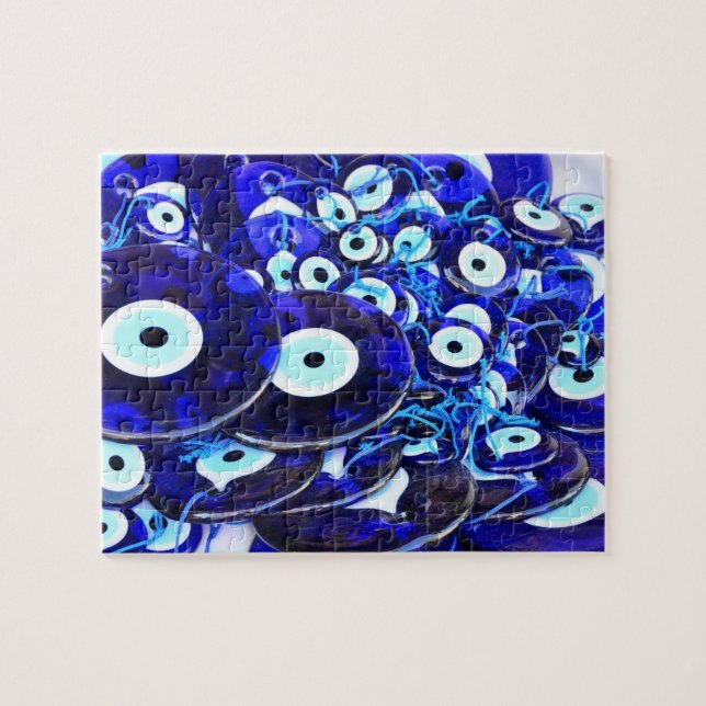 Puzzle Amuletos de Blue Evil Eye (Horizontal)