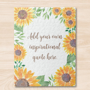 Puzzle Añade tu cita motivacional inspiradora floral