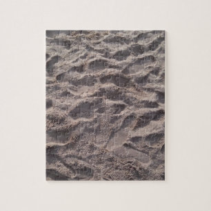 Puzzle Añade tu propio texto, escribiendo en la arena, so