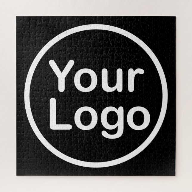 Puzzle Añadir su propio logotipo | Fondo negro (Vertical)