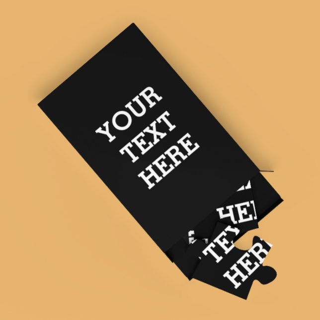 Puzzle Añadir su propio texto Personalizado aquí negro y  (Subido por el creador)