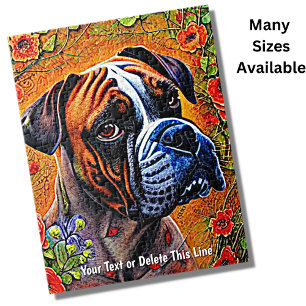 Puzzle Añadir texto de nombre, perro de boxer con pintura
