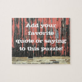 Puzzle Añadir tu cotización diciendo frases Barn Wood Fam