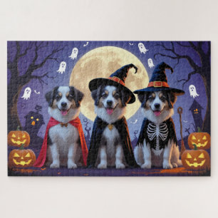 Puzzle Anatolian Shepherd Dogs Pumpkin Halloween Funny