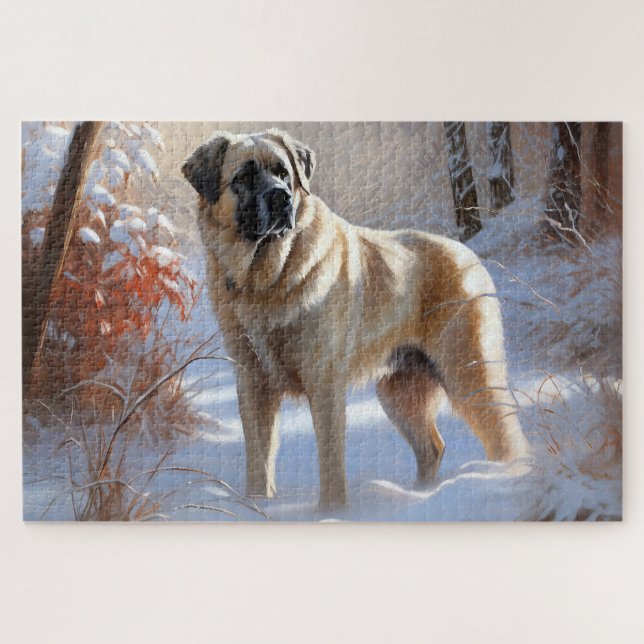 Puzzle Anatolian Shepherd Let It Snow Navidades (Horizontal)