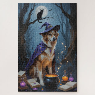 Puzzle Anatolian Shepherd Whimsical Halloween Pintura