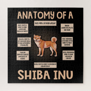 Puzzle Anatomía De Un Regalo De Cachorro Shiba Inu Graci