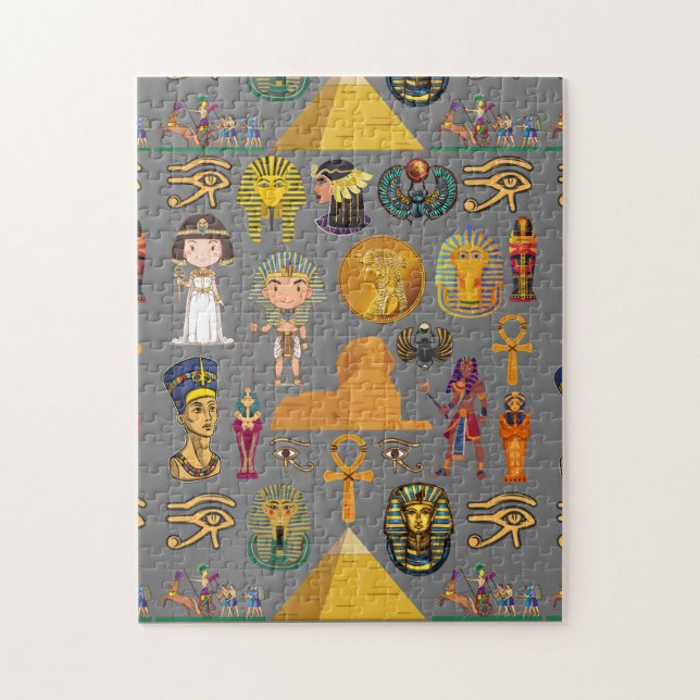 Puzzle Ancient Egyptian Hieroglyphic -Pattern Pharaoh  (Vertical)
