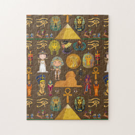 Puzzle Ancient Egyptian Hieroglyphic -Pattern Symbol
