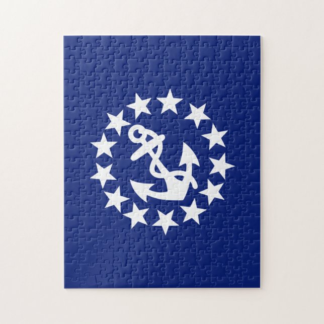 Puzzle Ancla de bandera náutica estadounidense tiene azul (Vertical)