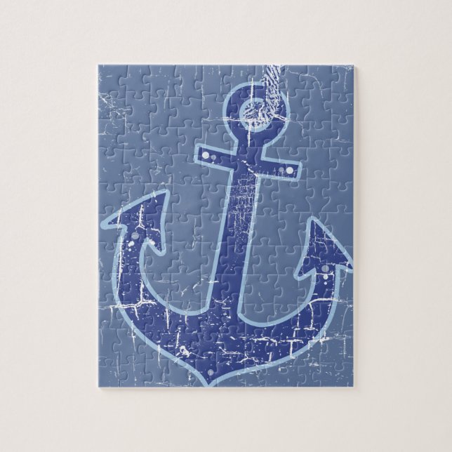 Puzzle ancla marinera azul (Vertical)