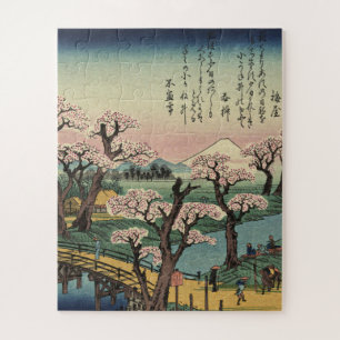 Puzzle Ando Hiroshige - Soplo nocturno en el puente de Ko