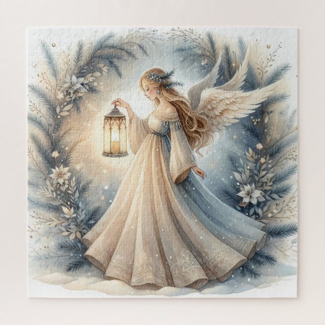 Puzzle Ángel Celestial de Invierno Farol de Paz (Vertical)