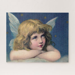 Puzzle Ángel celestial soñando despierto en una nube en e