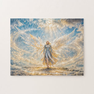 Puzzle Ángel de fantasía dinámica en luz atmosférica radi
