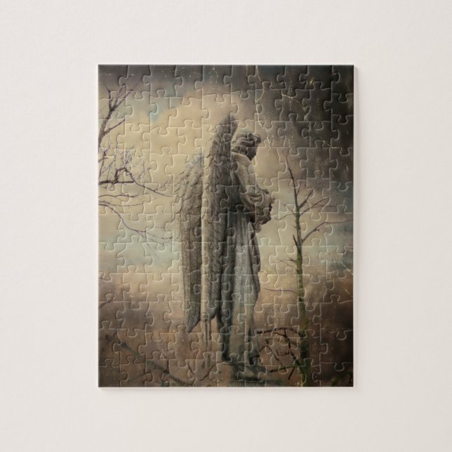 Puzzle Ángel de piedra de edad (Vertical)
