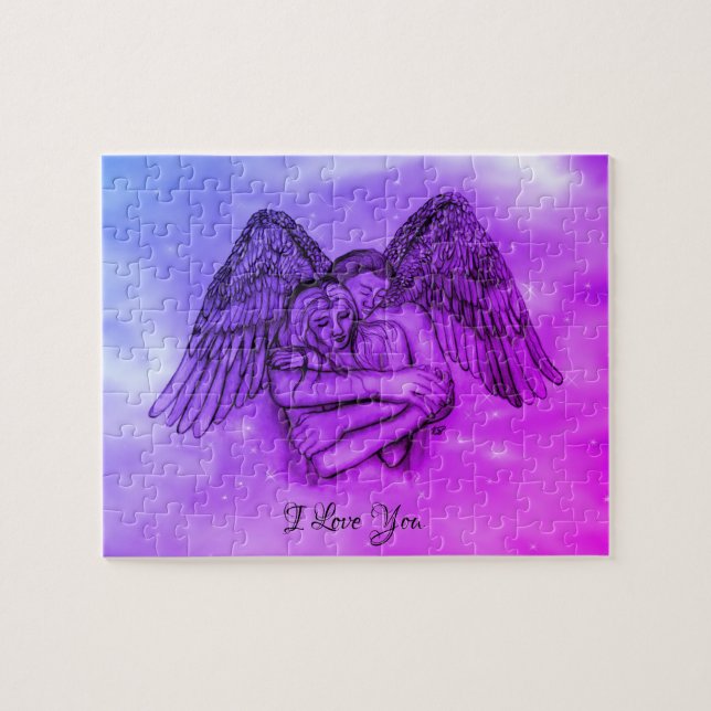 Puzzle Angel Eros en el amor, te amo (Horizontal)