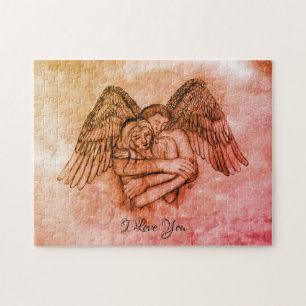 Puzzle Angel Eros en el amor, te amo