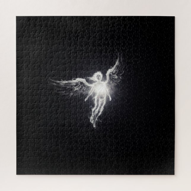 Puzzle Ángel Espíritu brillante blanco en el espacio exte (Vertical)