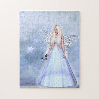 Puzzle Ángel femenino en azul