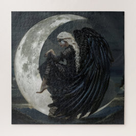 Puzzle Ángel gótico sentado en la luna