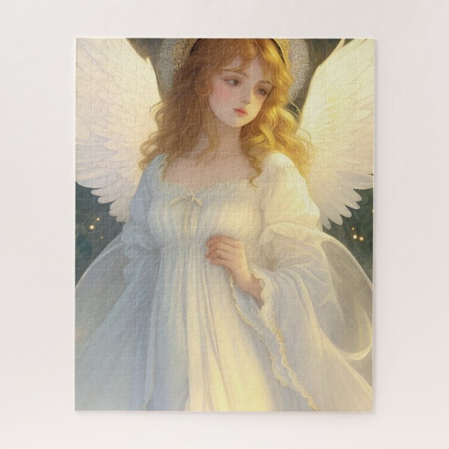 Puzzle Ángel Navidades victorianos de época (Vertical)