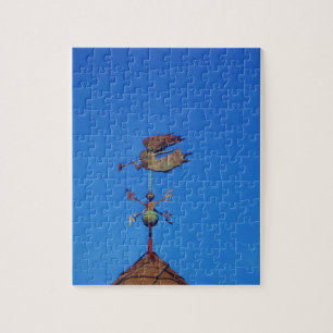 Puzzle Ángel Weather Vane Bright Blue Sky