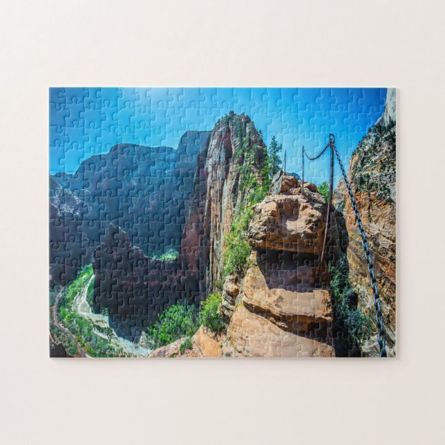 Puzzle Ángeles de Jigsaws aterrizando en Zion Utah. (Horizontal)