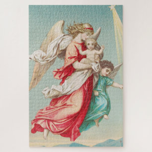 Puzzle Ángeles Guardianes Llevando a un Niño Arte Etéreo