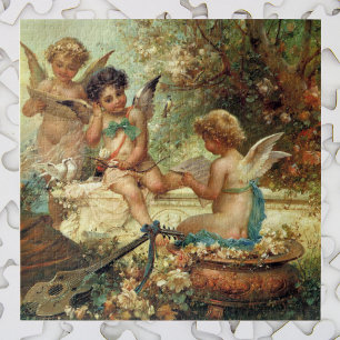 Puzzle Ángeles músicos por Hans Zatzka, Bella Artes victo