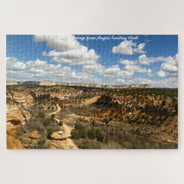 Puzzle Angels Landing Utah. Saludos de Navidad (Horizontal)