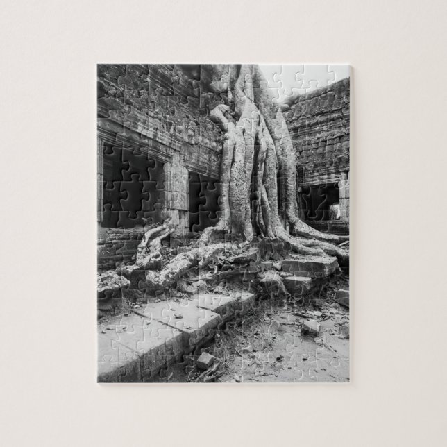Puzzle Angkor Cambodia, árbol Ta Prohm (Vertical)