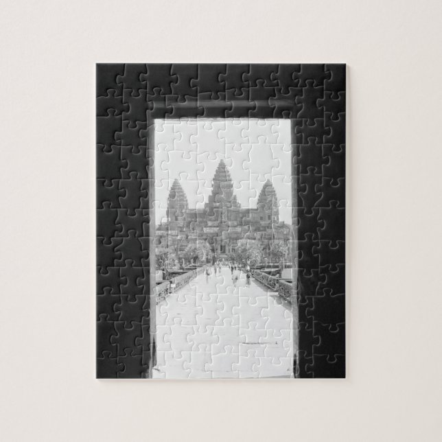 Puzzle Angkor Cambodia, Vista de las puertas de Angkor Wa (Vertical)